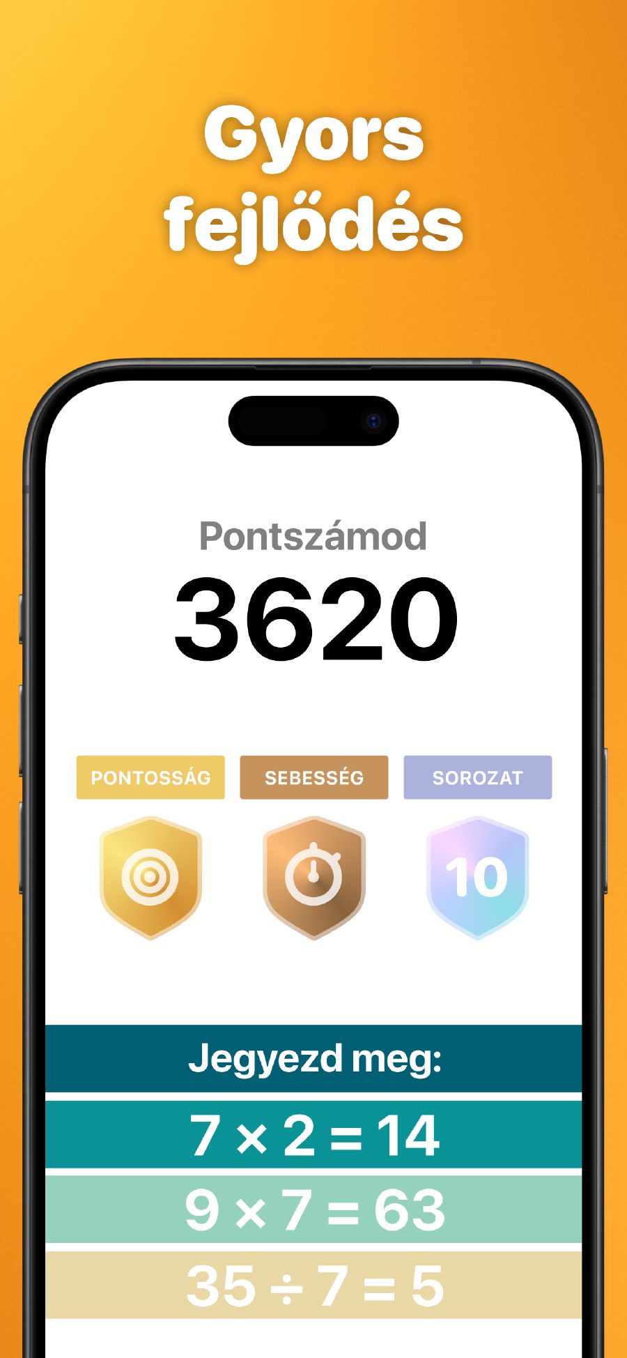 Előrehaladás követése pontszámmal és eredményekkel