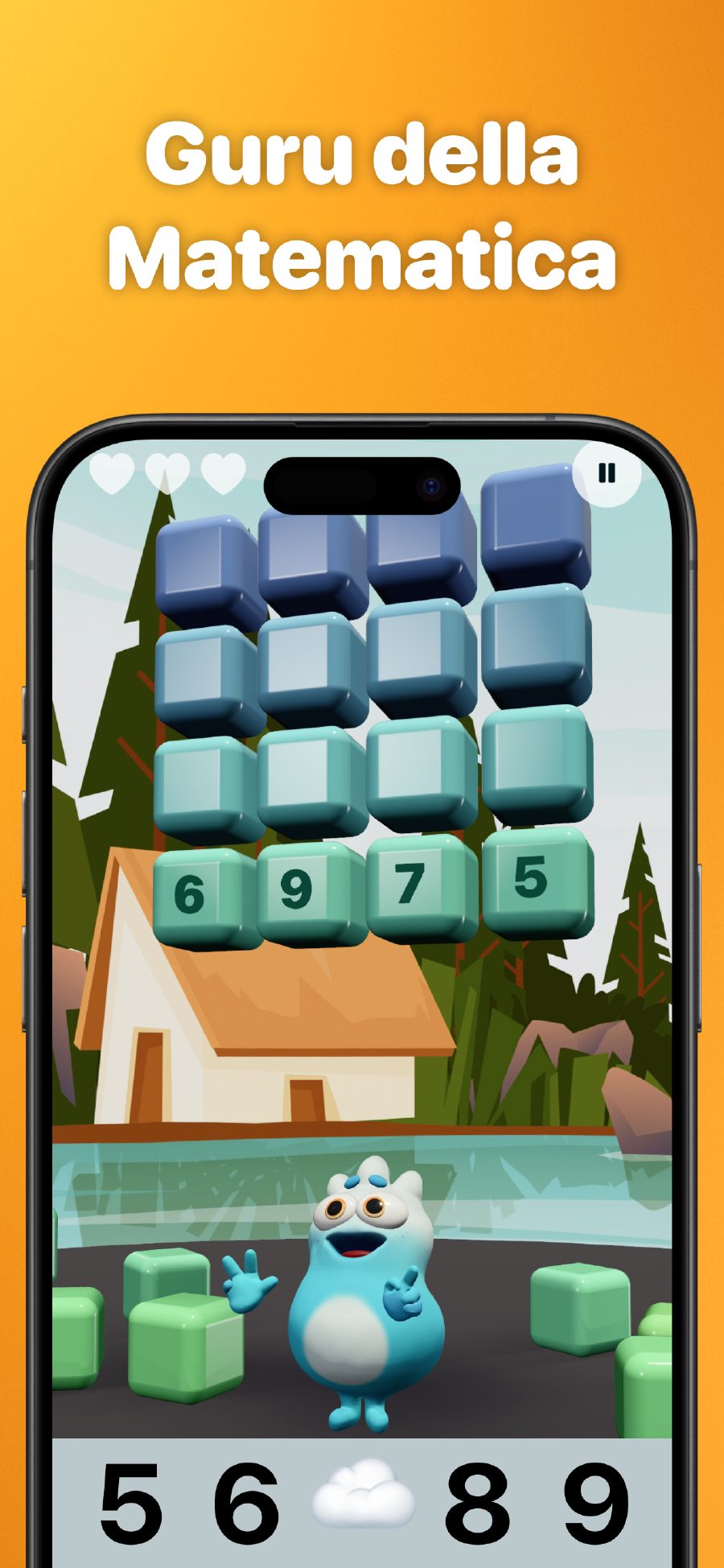 Modalità di gioco Math Guru con blocchi numerici